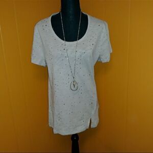 NWOT Factory distressed top sz L